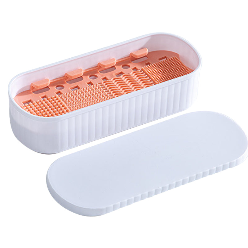 U026 Makeup Brush TRP+PP Storage Box Makeup Egg Puff Cleaning Filter Drying Rack