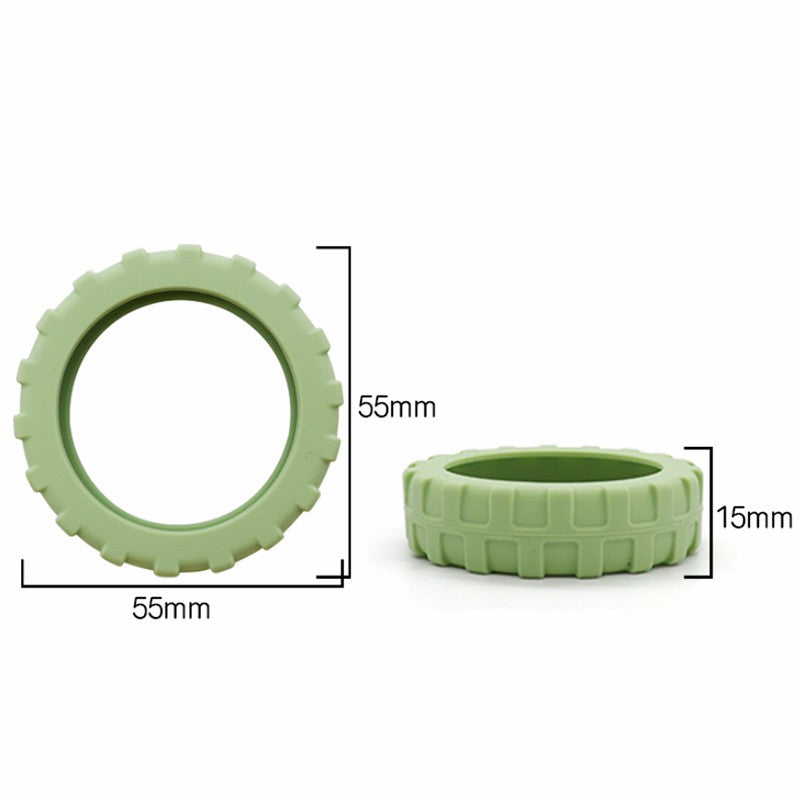 8Pcs Reduce Noise Silicone Wheels Caster Shoes Luggage Wheels Protector, Size L