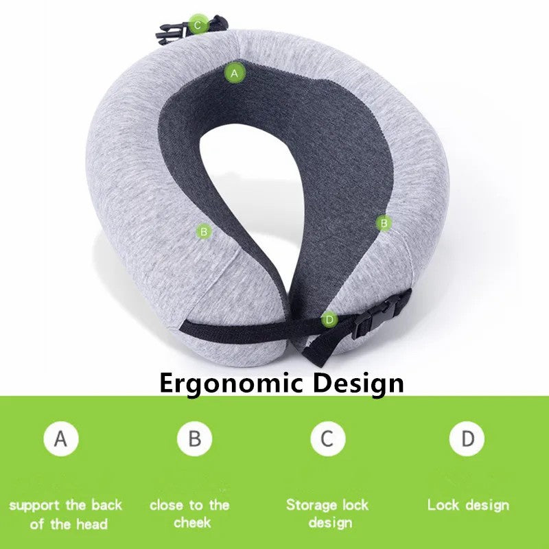 Travel Train Plane U-shaped Pillow Slow Rebound Memory Foam Neck Pillow