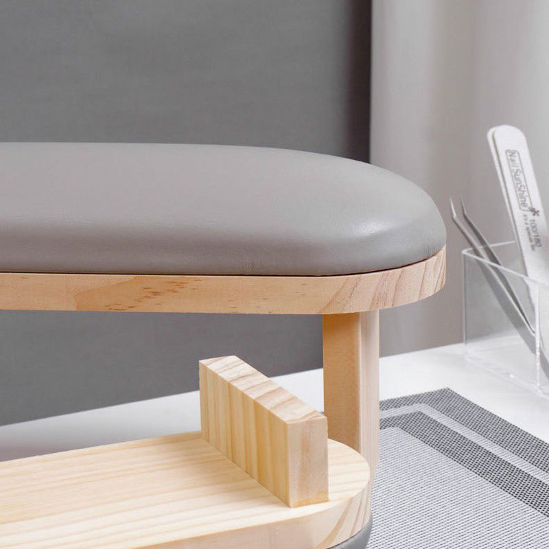Nail Art PU Leather Hand Rest Cushion Wooden Manicure Table for Salon / Home, High Type