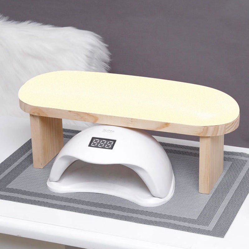 Nail Art PU Leather Hand Rest Cushion Wooden Manicure Table for Salon / Home, High Type
