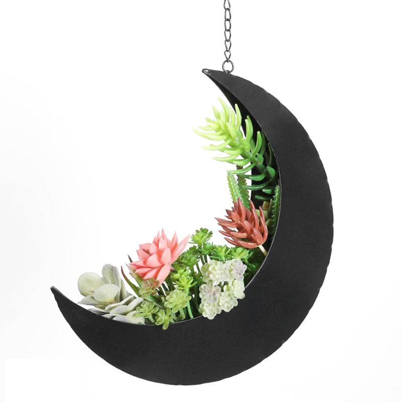 001-YL-221 Hanging Plant Pot Indoor Outdoor Balcony Potted Flower Iron Display Basket