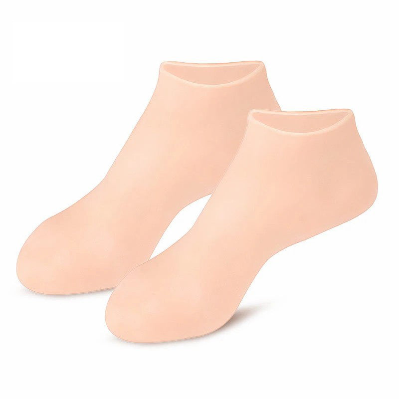 1 Pair Silicone Moisturizing Socks for Dry Cracked Feet Cracked Heels and Softening Rough Skin