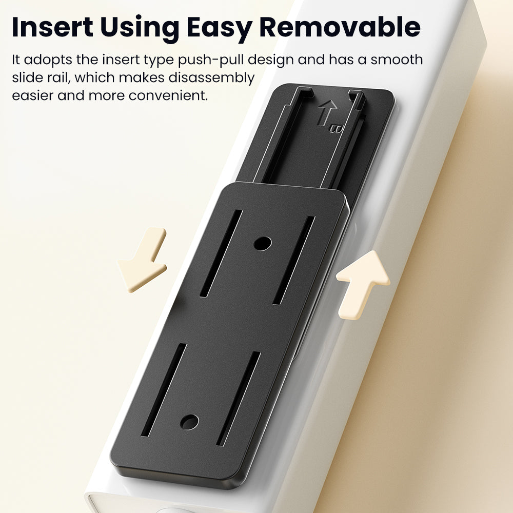 TOOCKI TQ-ZJ06 Punch-free Power Strip Holder Hard PC Self Adhesive Wall Mount Socket Fixer