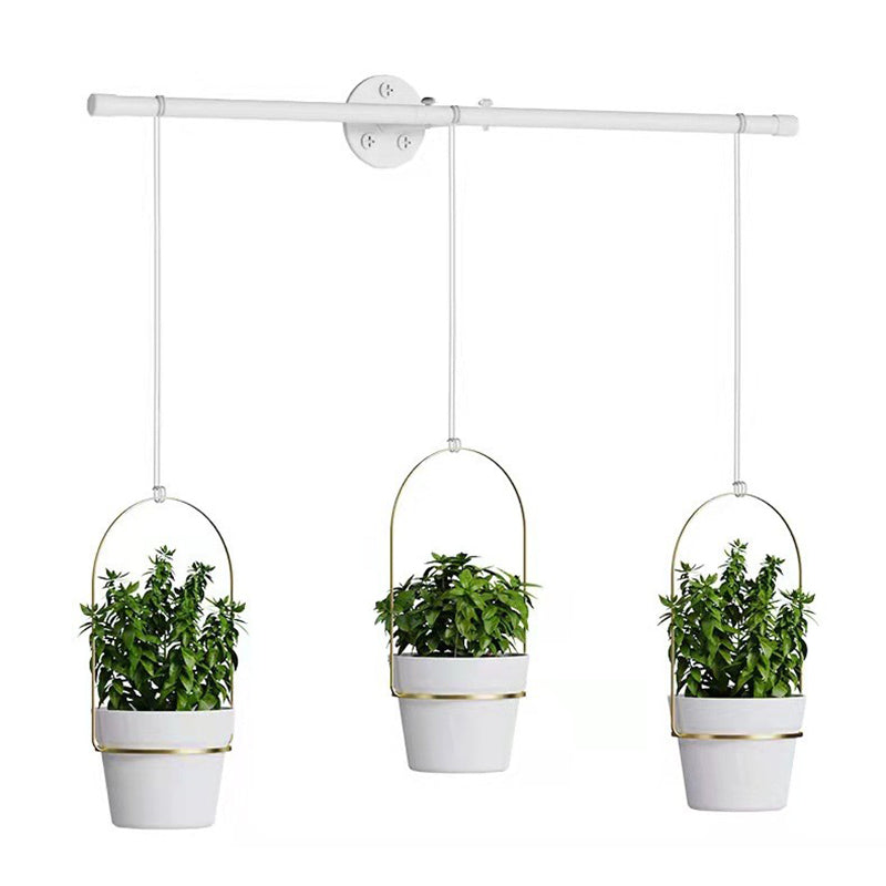 001-ZJY-PT3JB ZJY-PT3HB Detachable Wrought Iron Hanging Flower Pots with Plastic Baskets (Set of 3)