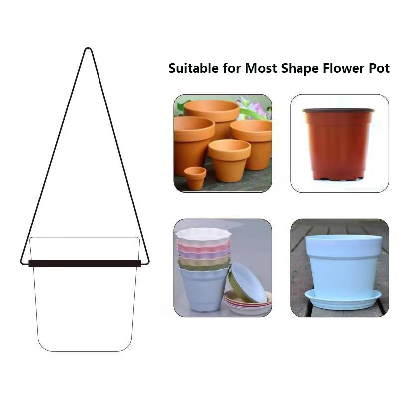 001- ZJY-PT3 Hanging Flower Pot Holder Movable Plant Hangers (Set of 3) - Golden Basin Ring