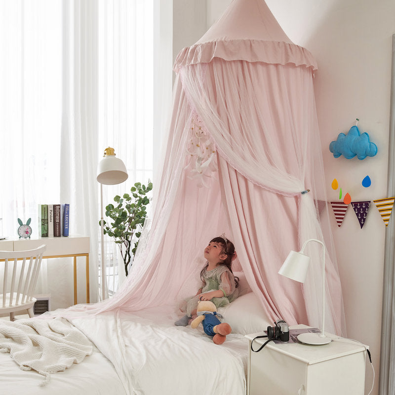 003 Polyester Bed Canopy Blackout Dome Bed Netting Canopy Dustproof Mosquito Net Bed for 1.8-2m Bed