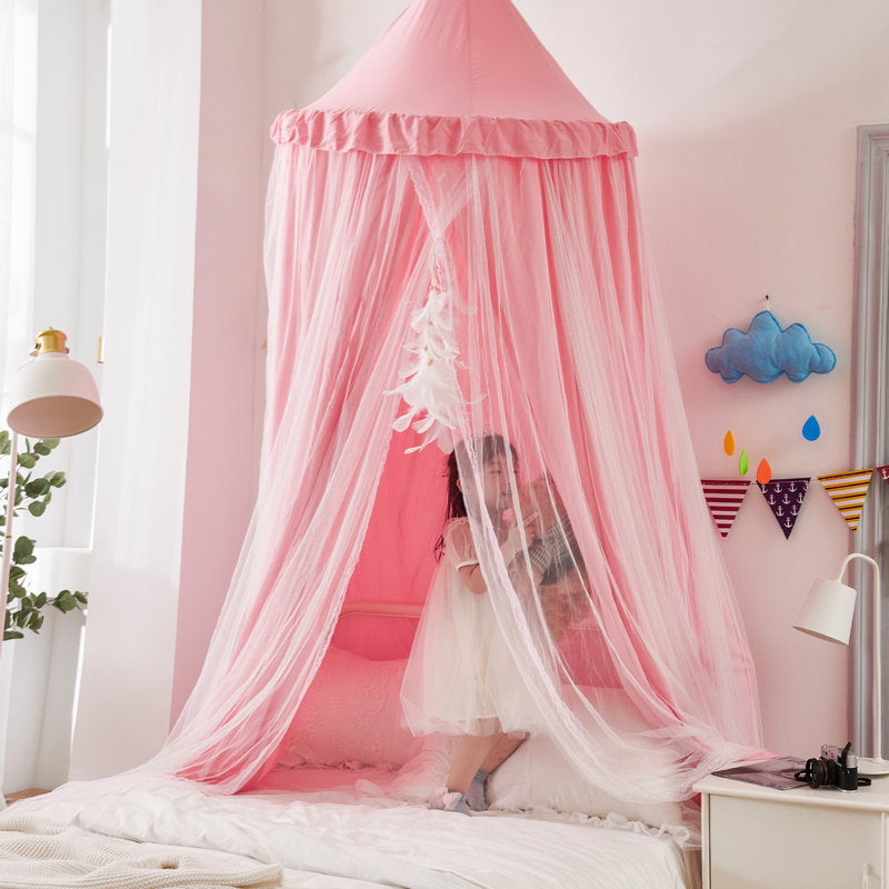 003 Polyester Bed Canopy Blackout Dome Bed Netting Canopy Dustproof Mosquito Net Bed for 1.8-2m Bed