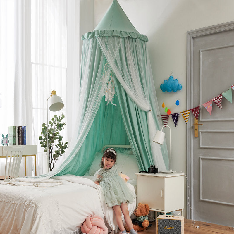 003 Polyester Bed Canopy Blackout Dome Bed Netting Canopy Dustproof Mosquito Net Bed for 1.8-2m Bed