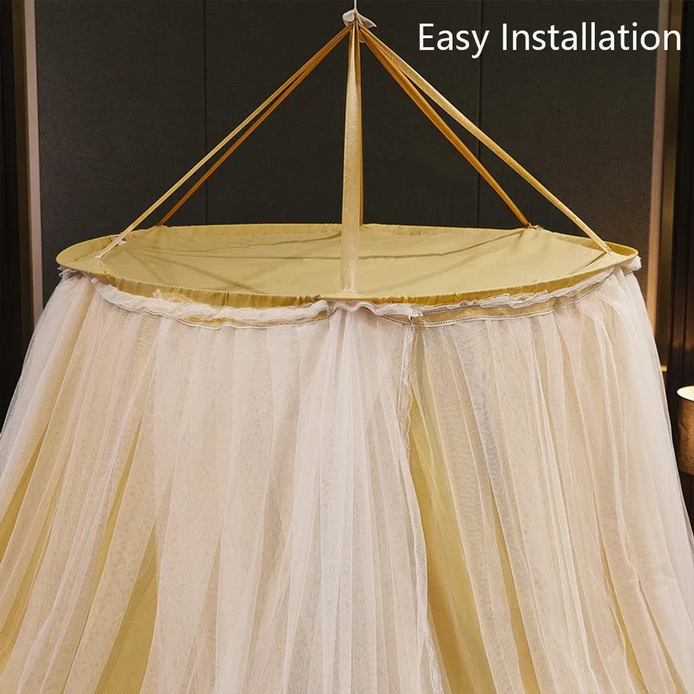 003 Polyester Bed Canopy Blackout Dome Bed Netting Canopy Dustproof Mosquito Net Bed for 1.8-2m Bed
