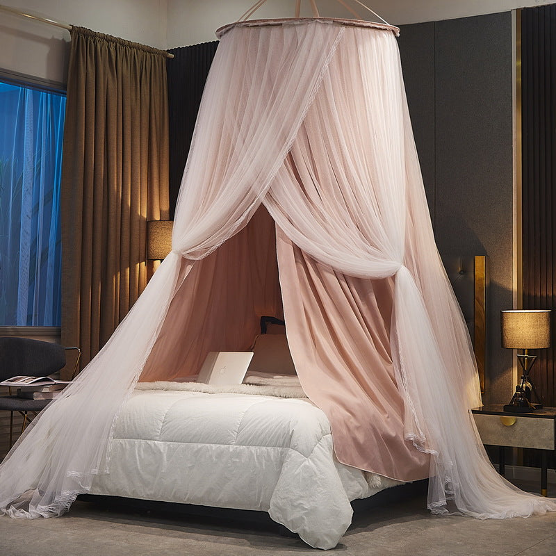 003 Polyester Bed Canopy Blackout Dome Bed Netting Canopy Dustproof Mosquito Net Bed for 1.8-2m Bed