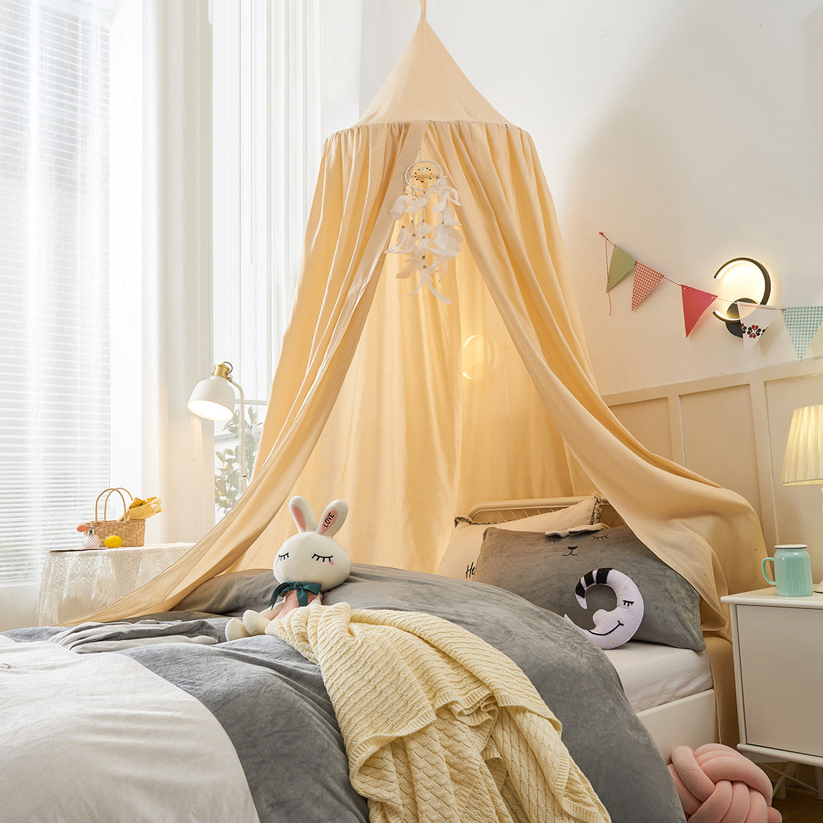 SXJ-01 65cm Princess Canopy Mosquito Net for Kids Round Dome Canopy Bed Decor