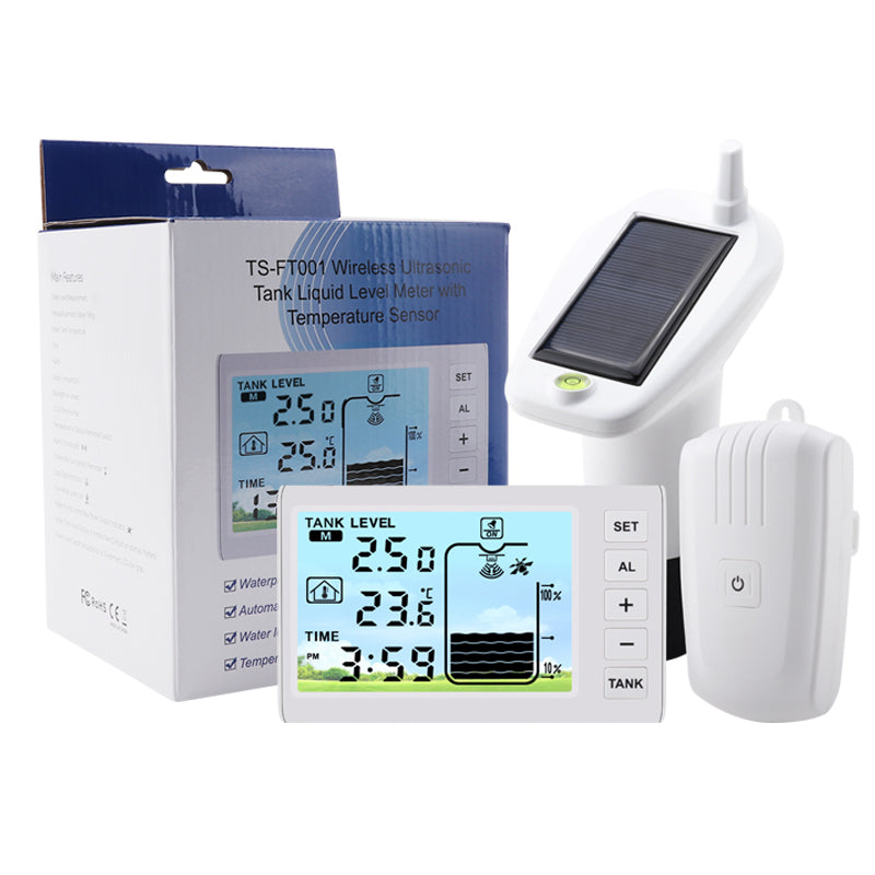 TS-FT001 Ultrasonic Liquid Level Meter Water Tank Level Temperature Meter Indoor Temperature Detector