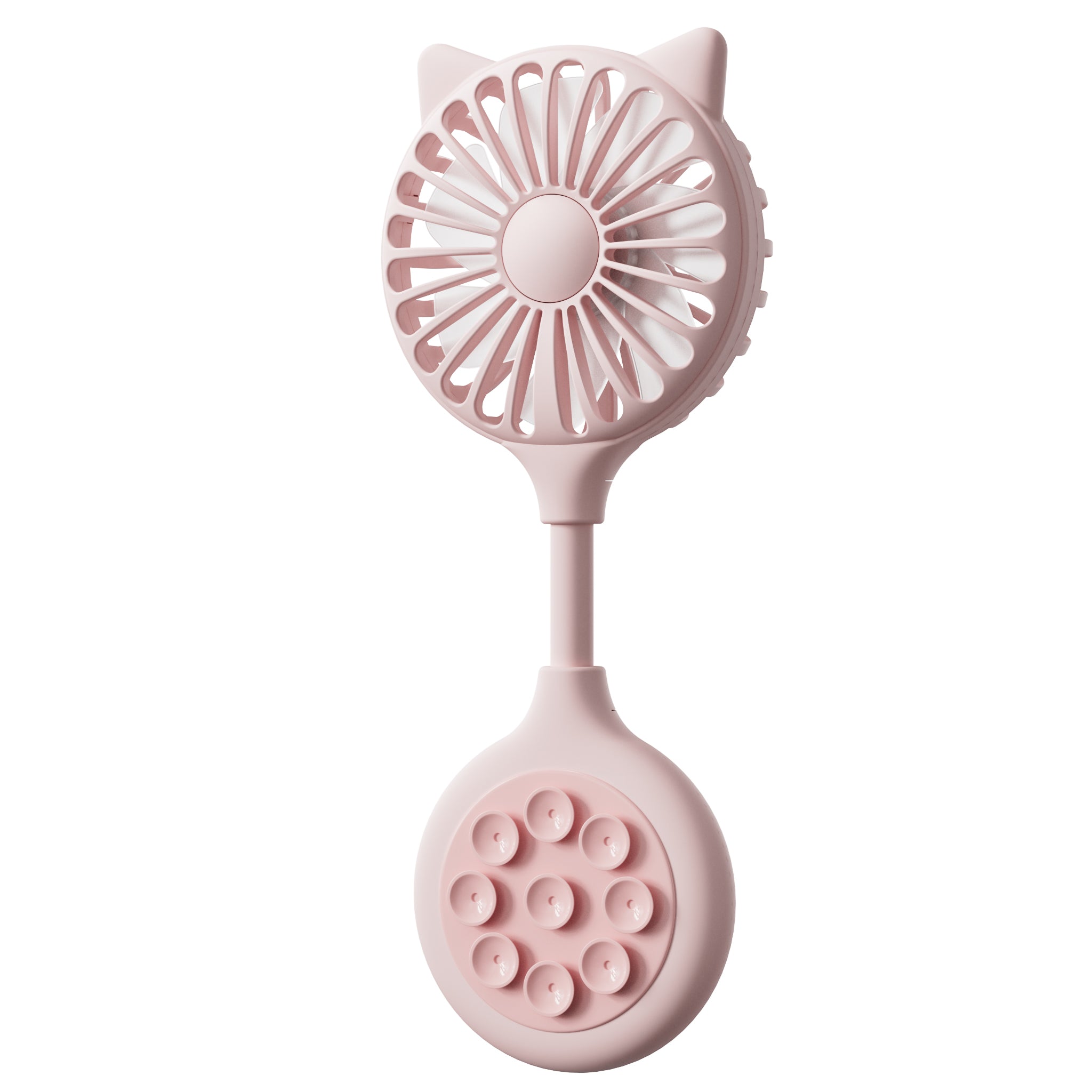 Cat Ear Design Foldable USB Fan Air Circulator Summer Cooler with Suction Cups
