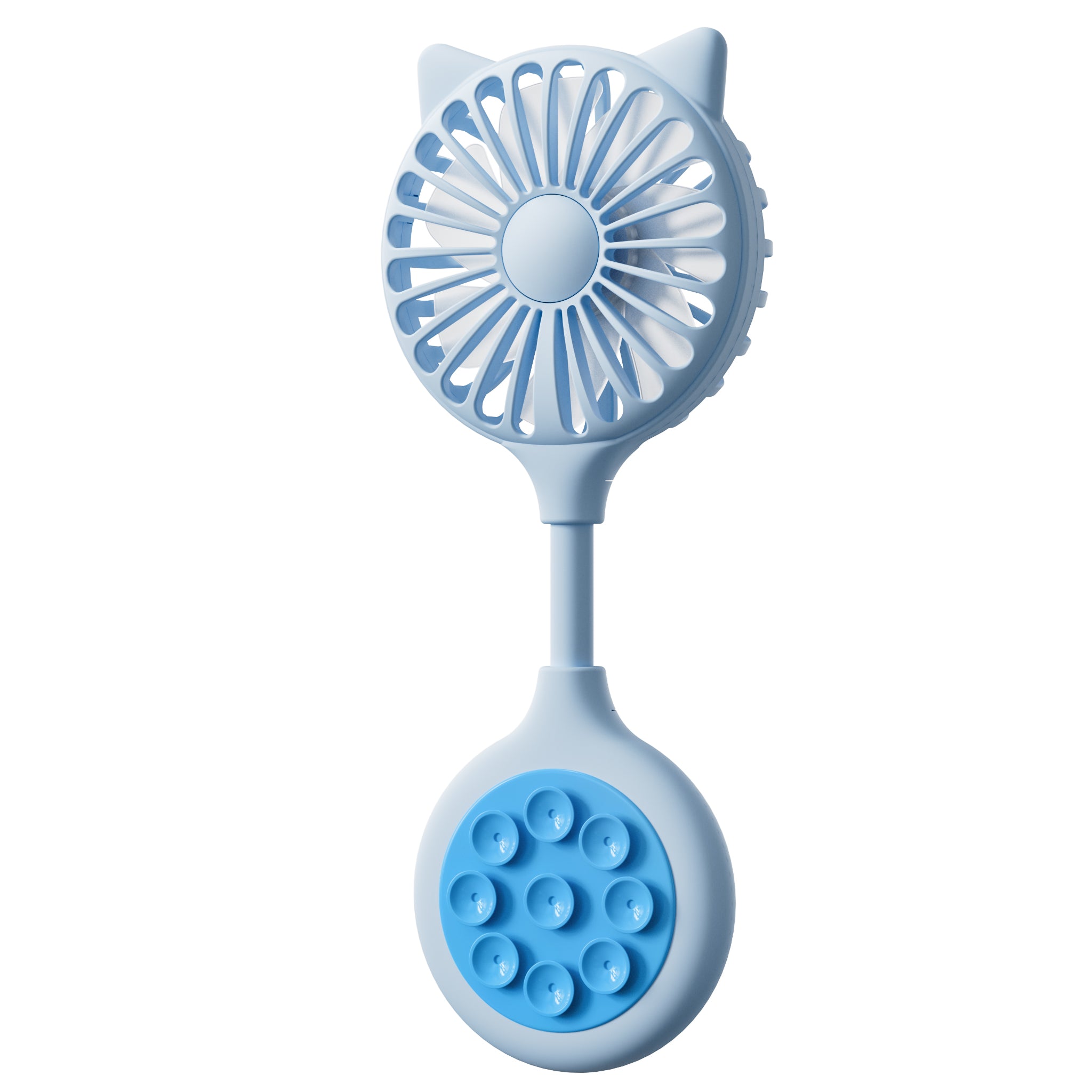 Cat Ear Design Foldable USB Fan Air Circulator Summer Cooler with Suction Cups