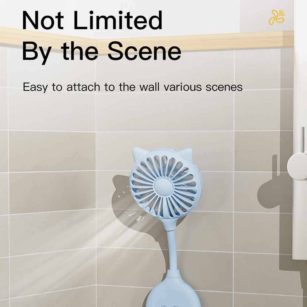 Cat Ear Design Foldable USB Fan Air Circulator Summer Cooler with Suction Cups