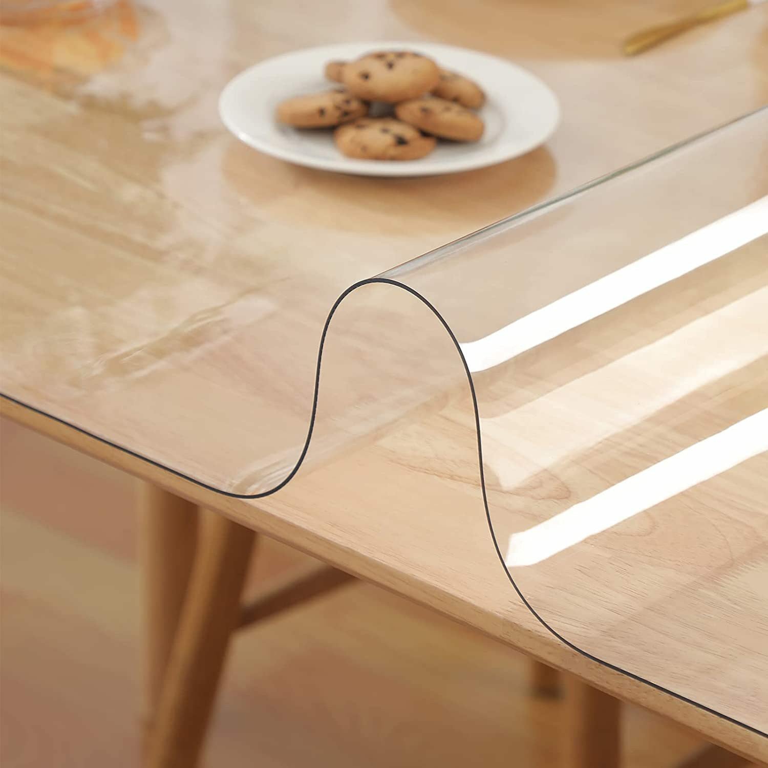 60x90cm 1.5mm Thickness PVC Waterproof Study Table Mat Transparent Desk Pad