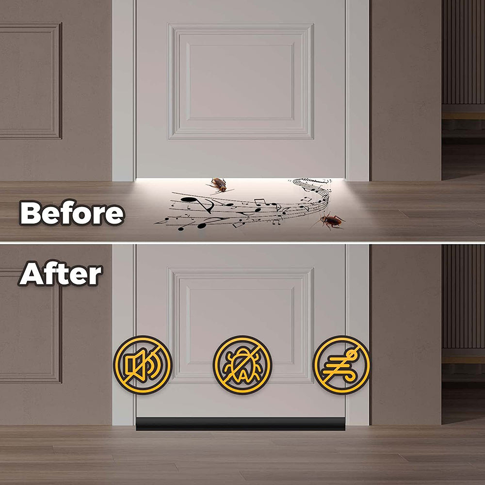 80-93cm Sound Insulation Door Seal Strip EPE Foam Door Groove Gap Filler Tape