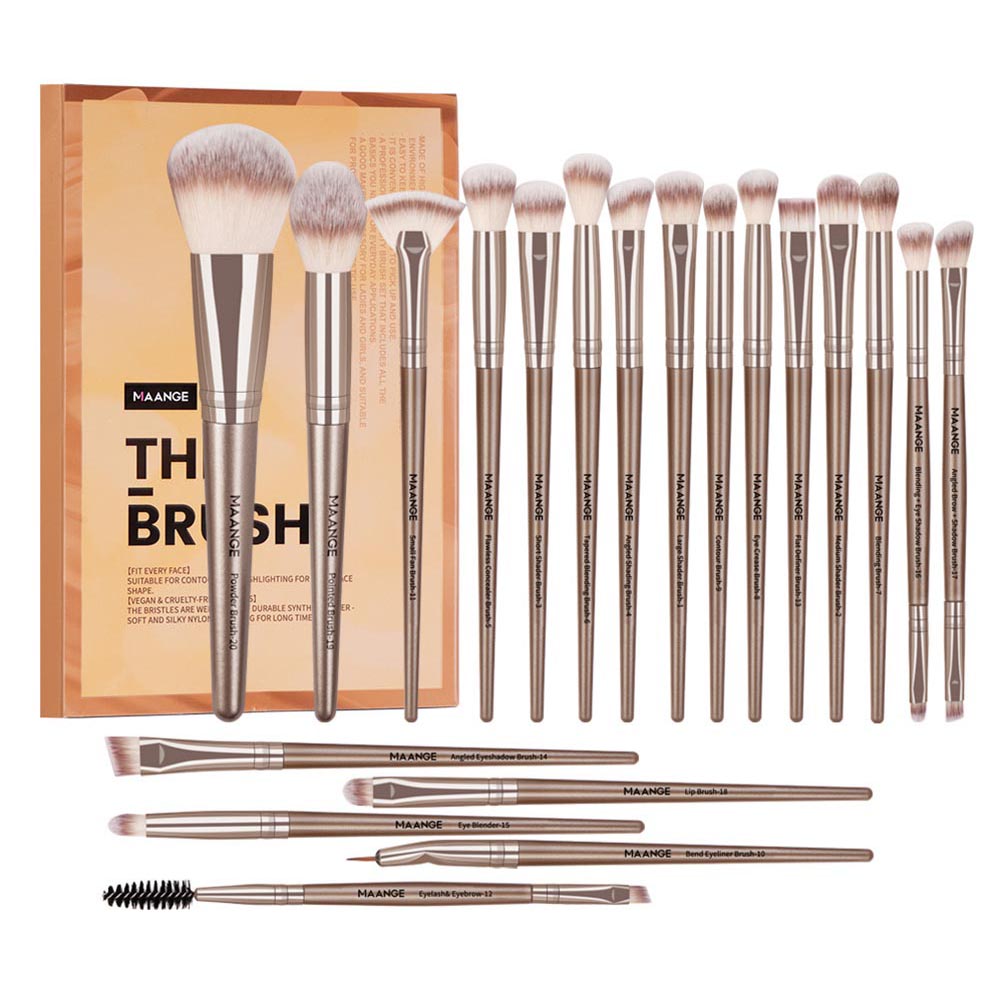MAANGE MAG5748 20Pcs / Set Fiber Eyeshadow Brush Basic Blusher Eyebrow Makeup Kit Brush
