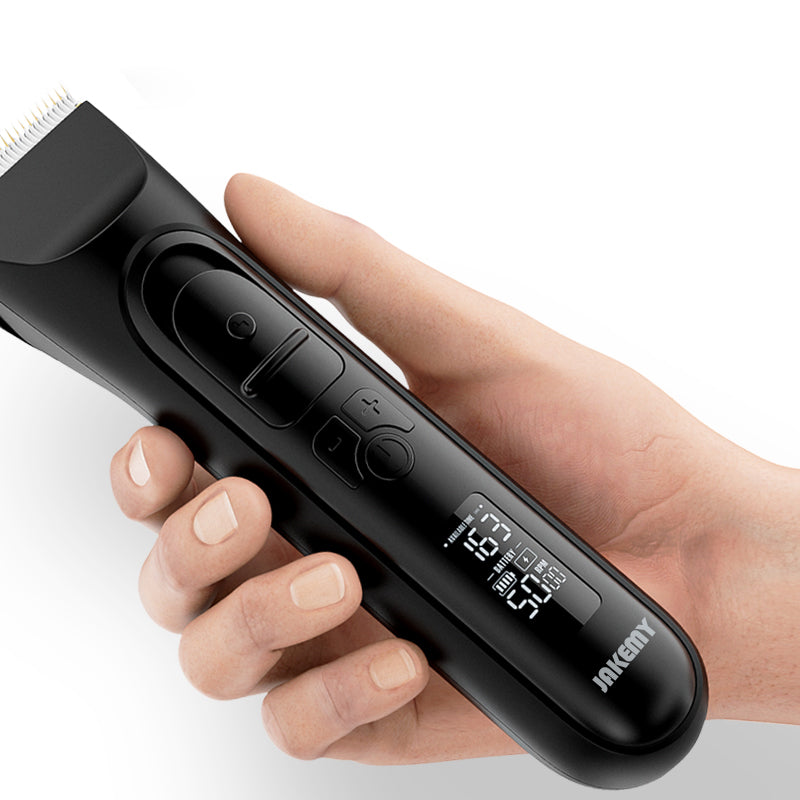 JAKEMY JM-PE02 Pet Hair Clipper Portable Cat Trimmer Electric Shaver Dog Grooming Clippers with LCD Screen