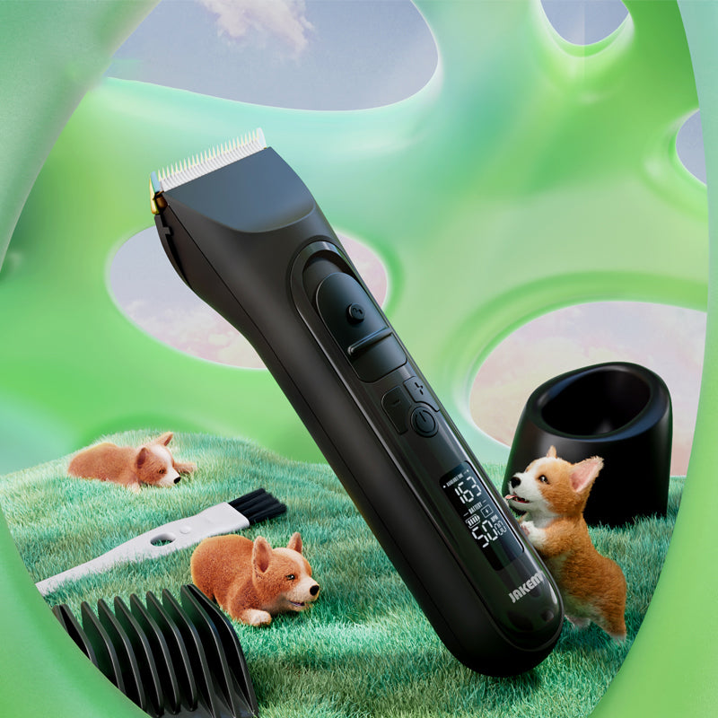 JAKEMY JM-PE02 Pet Hair Clipper Portable Cat Trimmer Electric Shaver Dog Grooming Clippers with LCD Screen