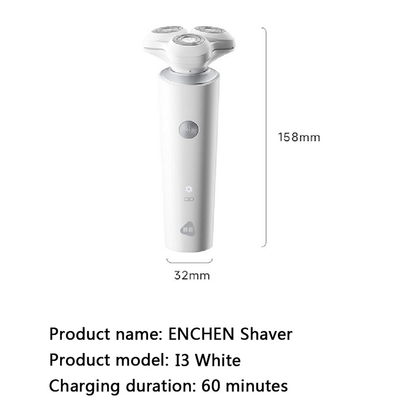 XIAOMI YOUPIN ENCHEN Electric Shaver Rechargeable Cordless Magnetic Head Travel Razor for Men