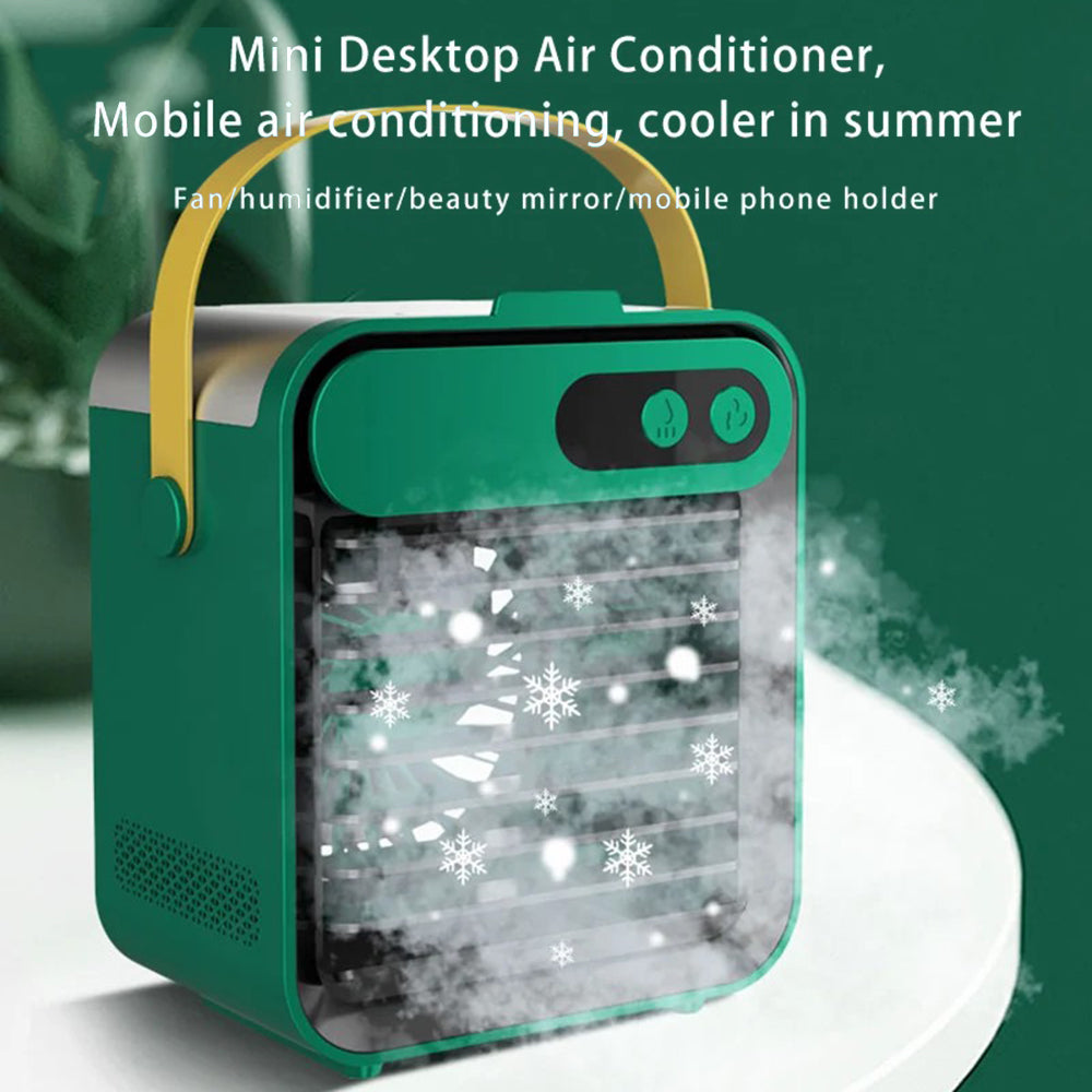 F8 Rechargeable Camping Home Desk Hanging Fan Charging Function Cooler with Light