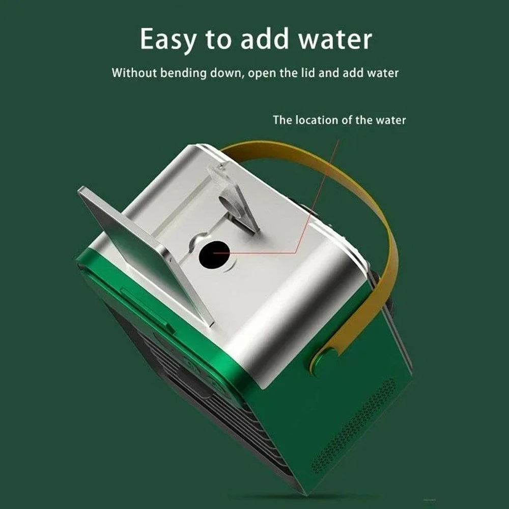 F8 Rechargeable Camping Home Desk Hanging Fan Charging Function Cooler with Light
