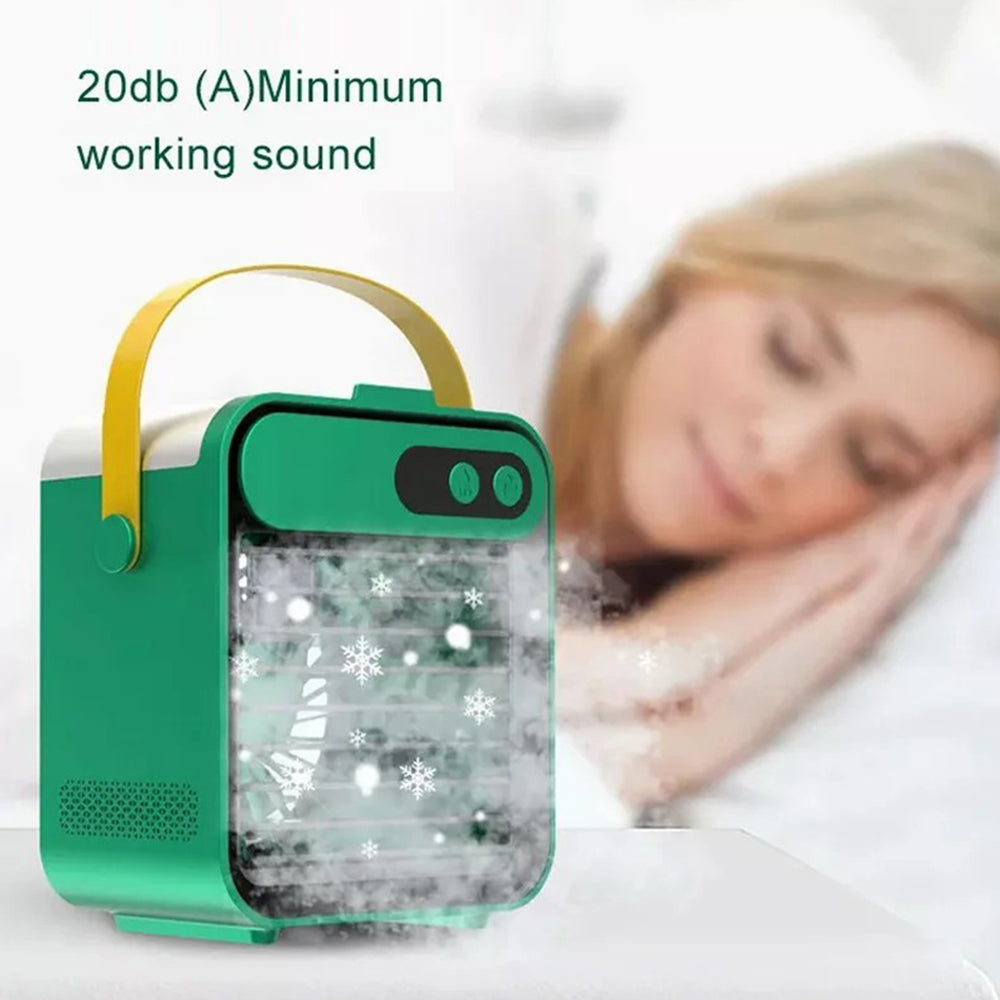 F8 Rechargeable Camping Home Desk Hanging Fan Charging Function Cooler with Light