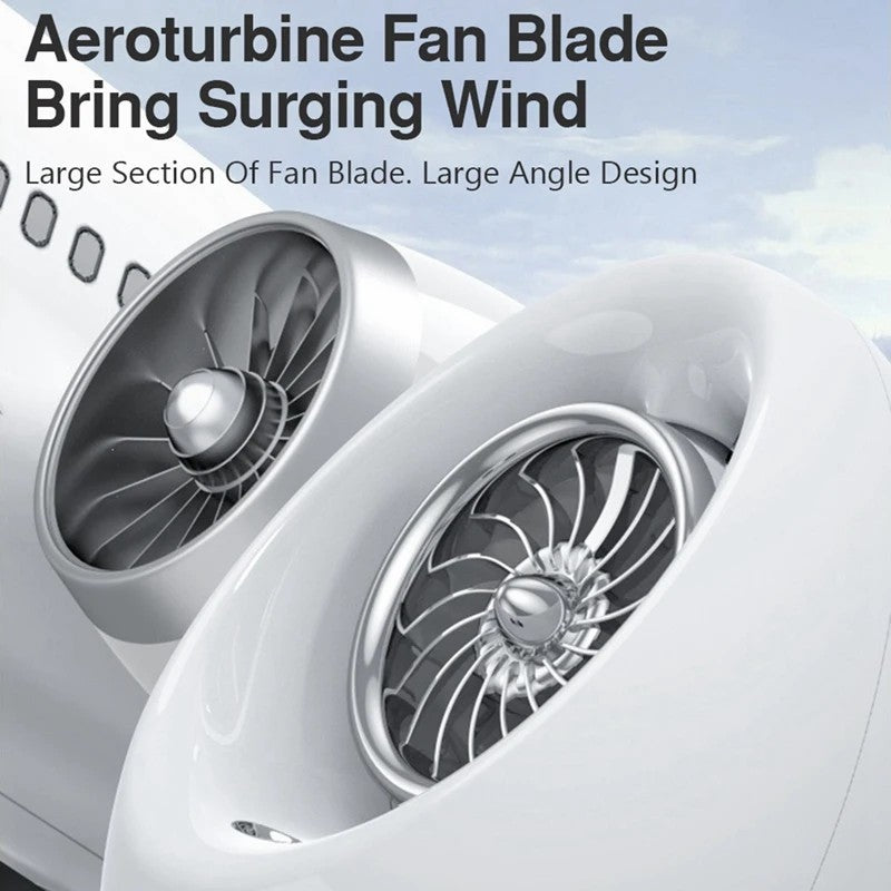 Summer Home Mini Water Cooling Fan Desktop USB Rechargeable Dual Outlet Mist Diffuser Air Cooler