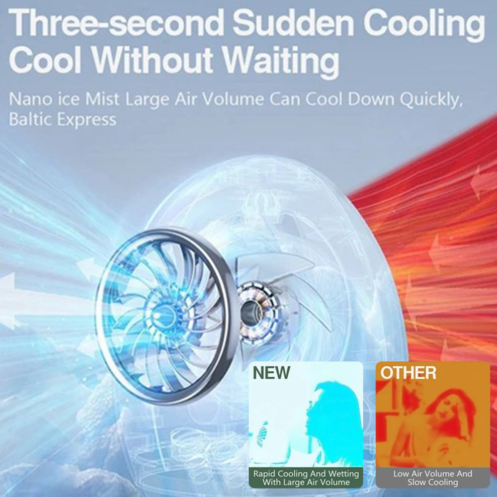 Summer Home Mini Water Cooling Fan Desktop USB Rechargeable Dual Outlet Mist Diffuser Air Cooler