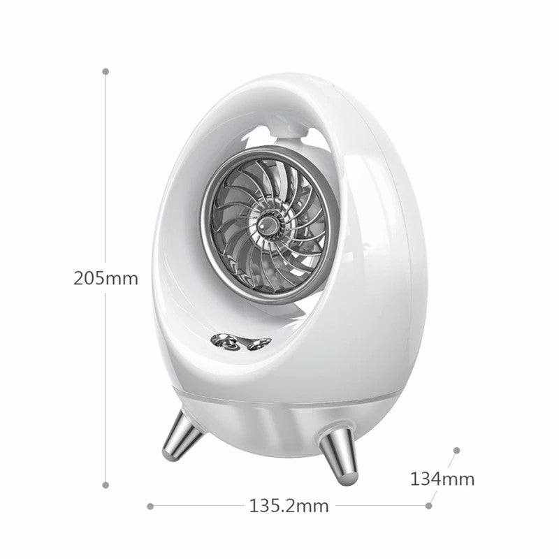 Summer Home Mini Water Cooling Fan Desktop USB Rechargeable Dual Outlet Mist Diffuser Air Cooler