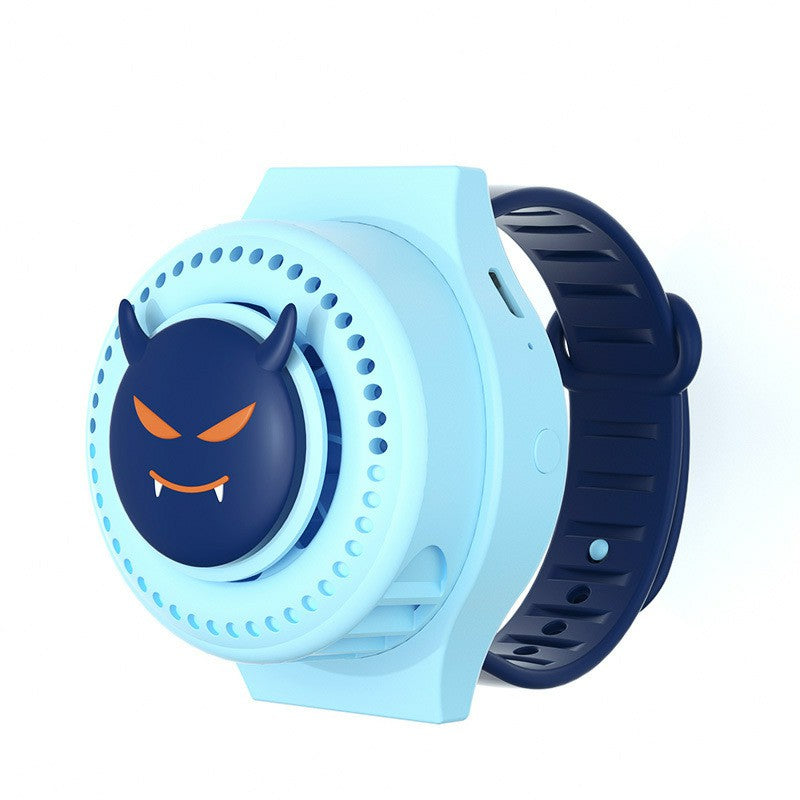 LT-S296 3 Gears Bladeless Children Cartoon Watch Fan Summer Cooling Wrist Fan
