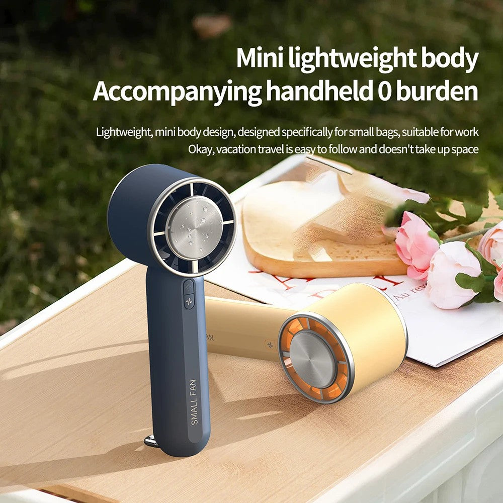 HX138 Outdoor Travel Camping Cold Compress 3 Speed Handheld Fan with Light