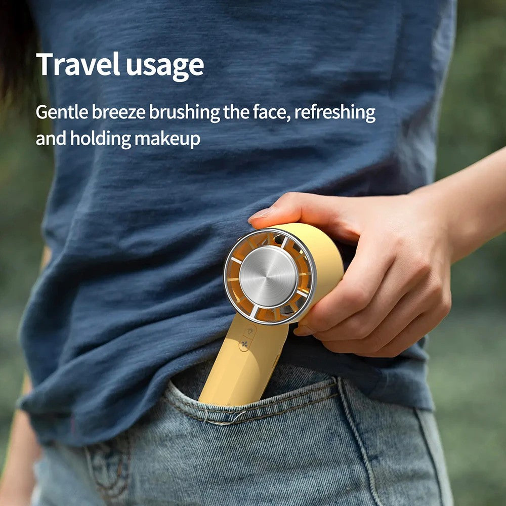 HX138 Outdoor Travel Camping Cold Compress 3 Speed Handheld Fan with Light