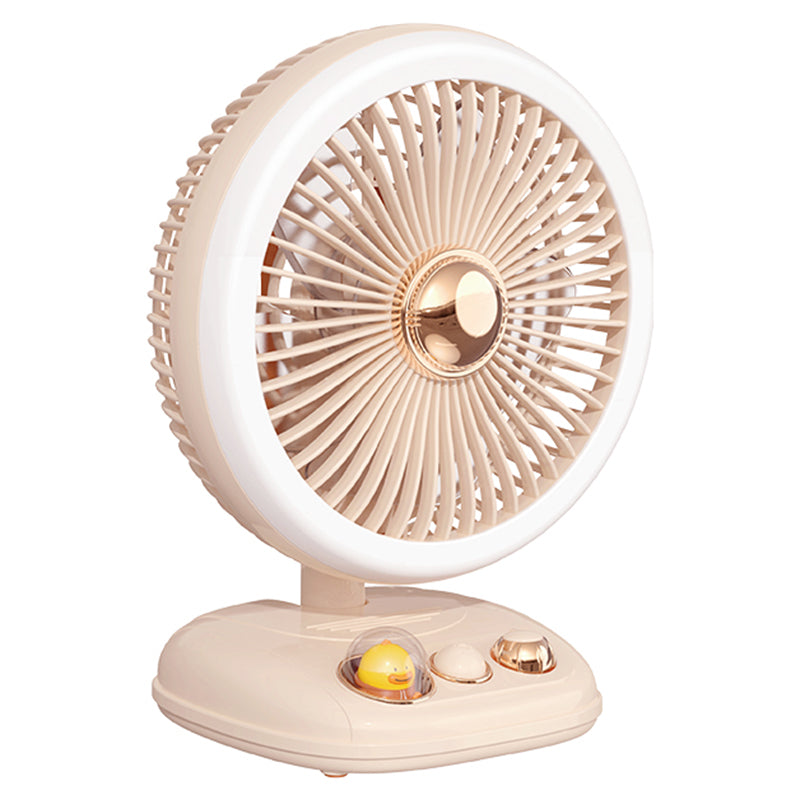 ICARER FAMILY Night Light Cartoon Animal Desktop Shaking Head Fan (USB Plug Type)