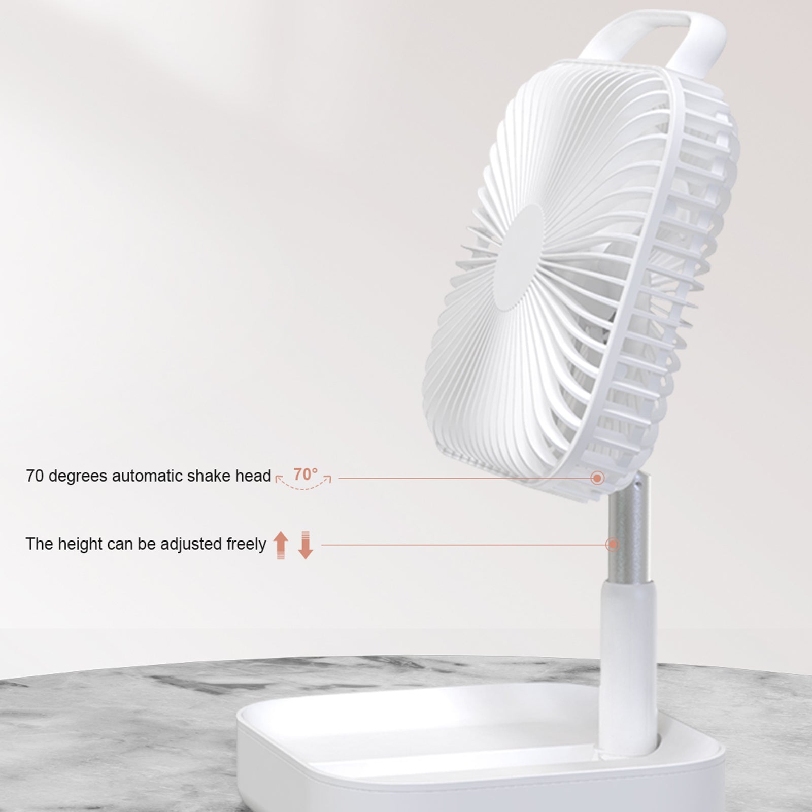 BENWIS HA-FDF Mini Desktop Fan Foldable Retractable Summer Cooling Fan
