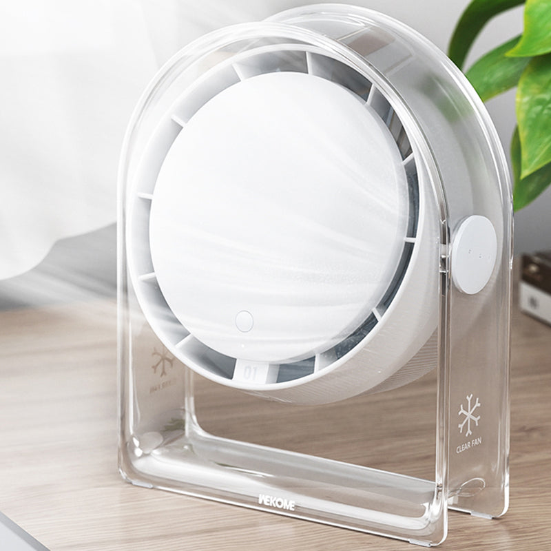 WEKOME F25 Small Hurricane Premium Desktop Fan 4000mAh 4 Wind Speed Tabletop Fan