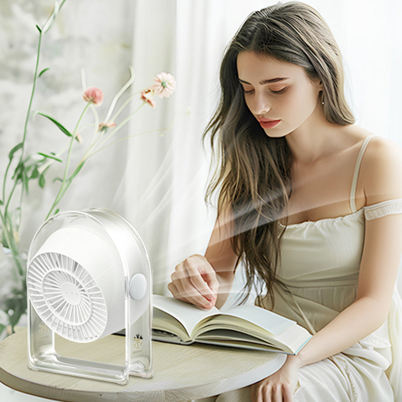 WEKOME F25 Small Hurricane Premium Desktop Fan 4000mAh 4 Wind Speed Tabletop Fan