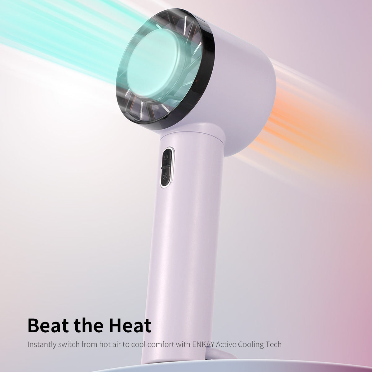 ENKAY HAT PRINCE Handheld Cold Compress Cooling Fan 3 Wind Speed Mute Tabletop Fan