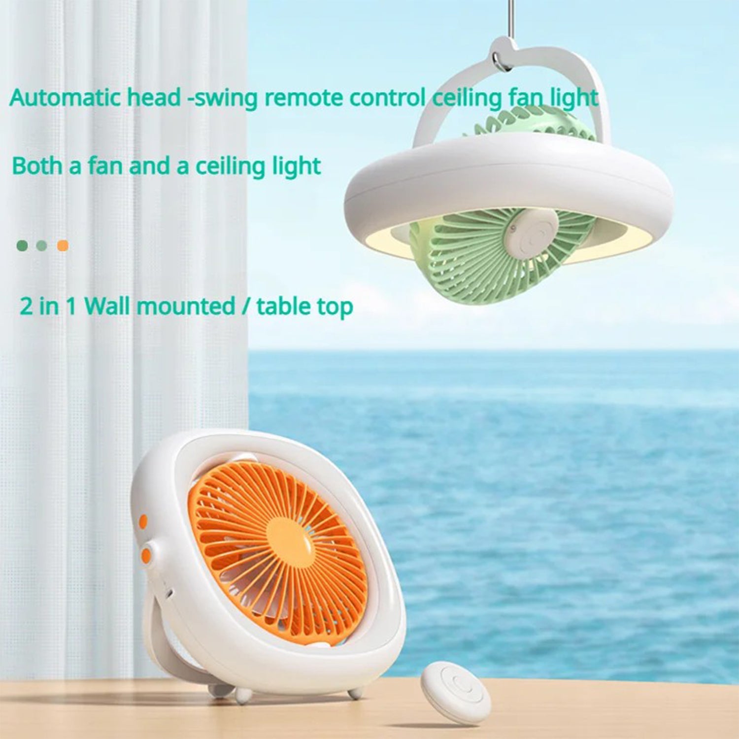 JP-ytds Foldable Table Desk USB Fan Air Circulator Hanging Fan with Light (CE)