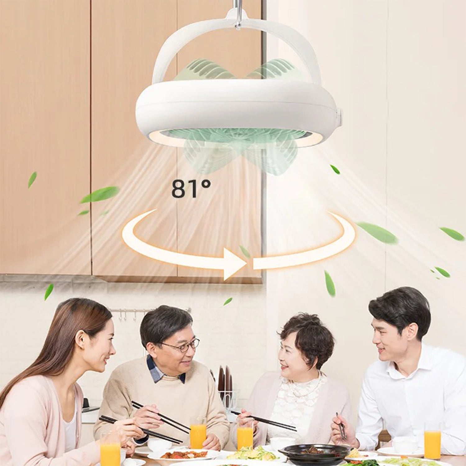 JP-ytds Foldable Table Desk USB Fan Air Circulator Hanging Fan with Light (CE)