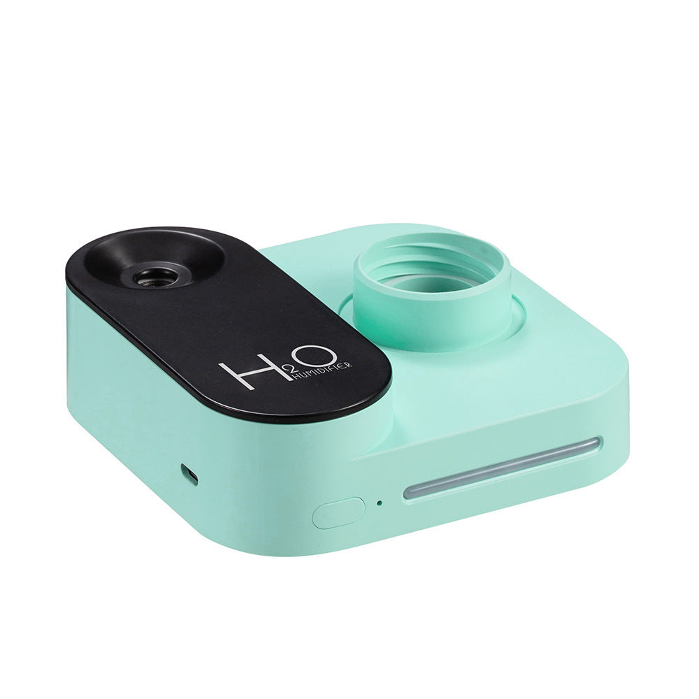 Camera-shaped Wireless Humidifier USB Desktop Portable Mist Maker 30mm Water Bottle Humidifier