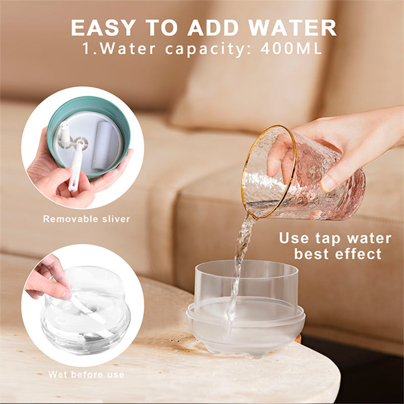 ICARER FAMILY Digital Display 400ml Nano Mist Dual Spray Humidifier with Night Light
