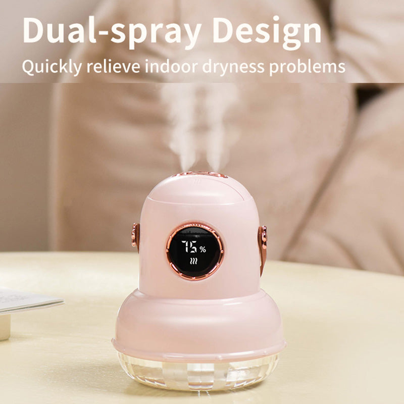 ICARER FAMILY Digital Display 400ml Nano Mist Dual Spray Humidifier with Night Light