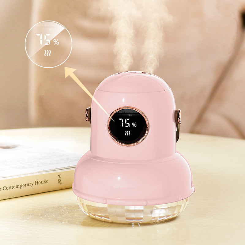 ICARER FAMILY Digital Display 400ml Nano Mist Dual Spray Humidifier with Night Light