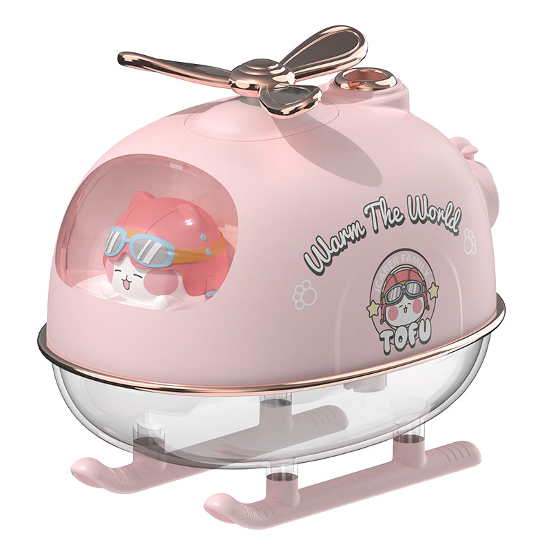ICARER FAMILY USB Plug-in Humidifier Cute Airplane Design Skin Moisturizing Desktop Mist Diffuser