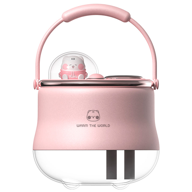 ICARER FAMILY Dual Spray Outlet Portable Humidifier Built-in 1200mAh Battery Desktop Mist Diffuser