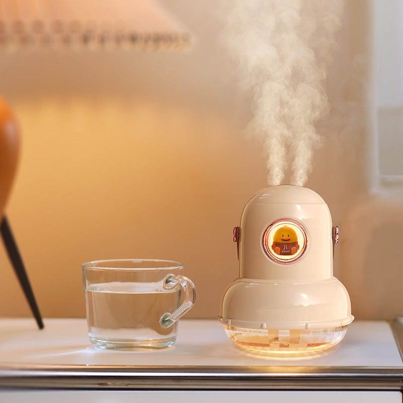 ICARER FAMILY IF-JS01 Cartoon Design Dual Spray Outlet Humidifier Rechargeable Desktop Mist Diffuser