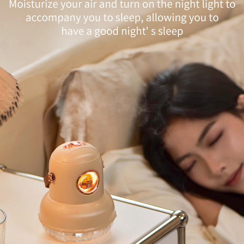 ICARER FAMILY IF-JS01 Cartoon Design Dual Spray Outlet Humidifier Rechargeable Desktop Mist Diffuser